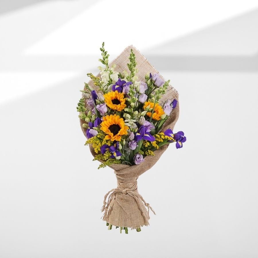Bouquet girasole e iris