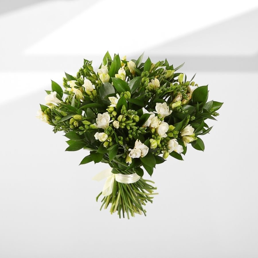 Bouquet di Fresia e eucalipto