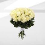 Poloy 30 Rose Bianche 70/80 cm San valentino